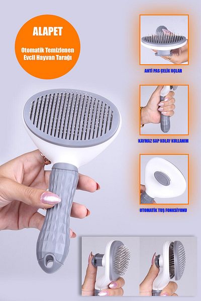 AlaPet Metal Wire Comb for Cats and Dogs (Metal Wire Cat Comb)