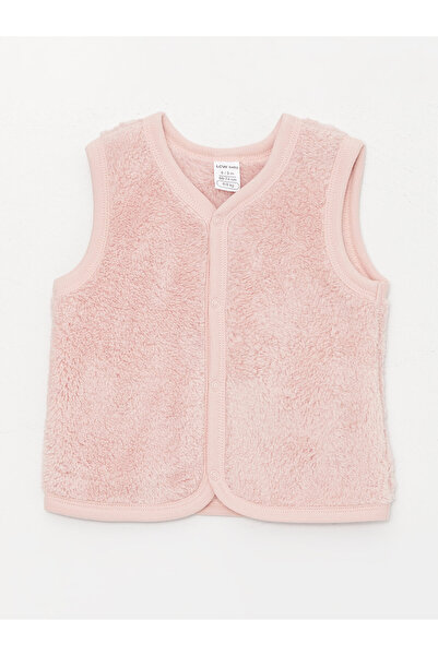 LC Waikiki V-nyakú Basic Baby Girl plüssmellény