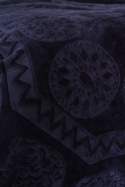 Karaca Home Elephant Navy Blue Double Soft Embosy Blanket