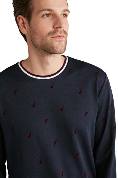 Nautica Férfi Lux Mood hosszú ujjú sötétkék pizsama szett