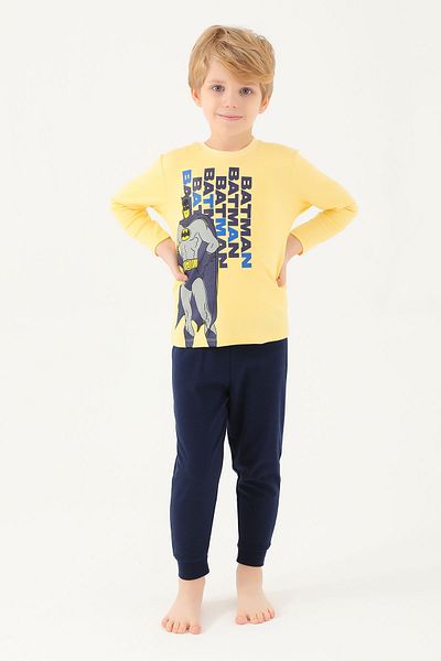 Batman Yellow Boy's Long Sleeve Pajama Set Batman