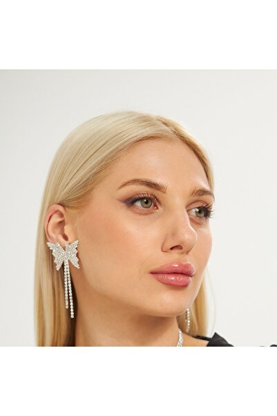 Flaner Paris Aksesuar Butterfly motif choker necklace and earrings set