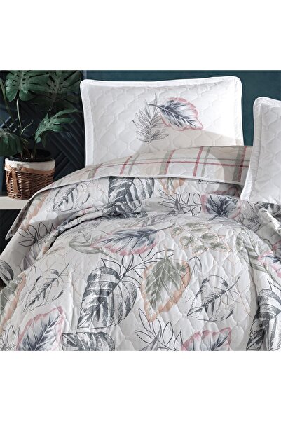 Clasy Ranforce 100% Pamuk Kapitoneli Tek Kişilik Yatak Örtüsü Takımı Nessa Yeşil