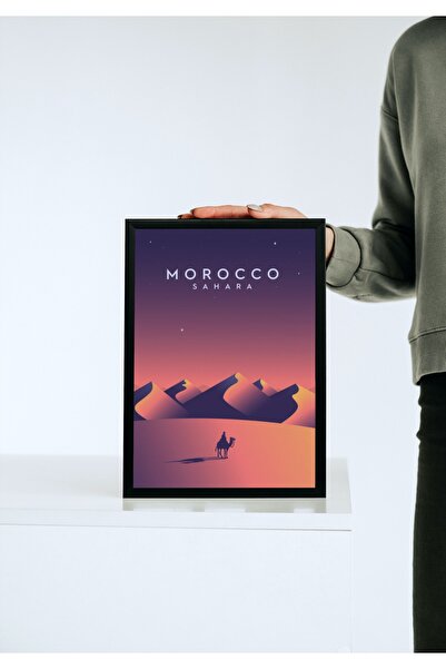 caddehediye MOROCCO Ahşap Mdf Çerçeve Görünümlü Tablo Dekor