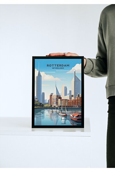 caddehediye ROTTERDAM NETHERLANDS Ahşap Mdf Çerçeve Görünümlü Tablo Dekor