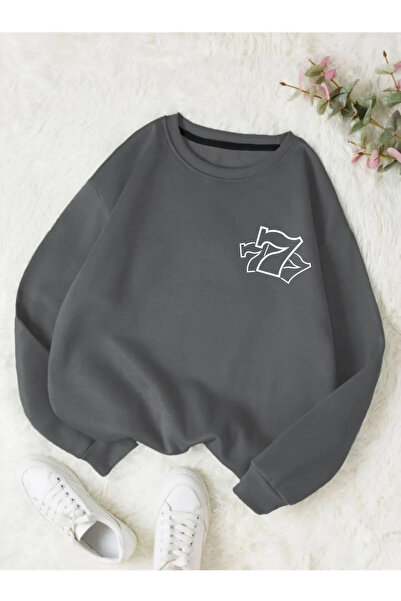 Adrift Unisex ženska/muška 777 šarena Oversize kroj okrugla kragna Pamuk koma...