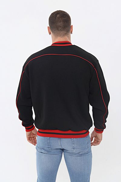 NEWLAKER Unisex Oversize Limited Edition Black Bomber College Jacket