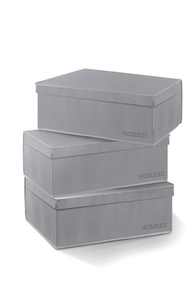 HOMENS 3 Pieces - Base Box - Multi-Purpose Laundry Storage Organizing Storage Box with Velcro Cover 50X40X19