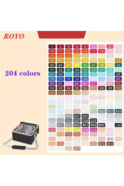 gebzeli Double-ended marker 204pcs set custom messenger bag gift
