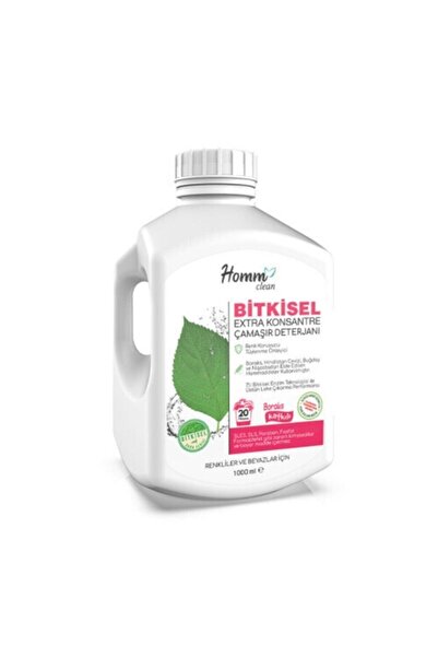 HOMM CLEAN Ekstra Konsantre Bitkisel Çamaşır Deterjanı 1000 Ml- Ölçekli Ürün