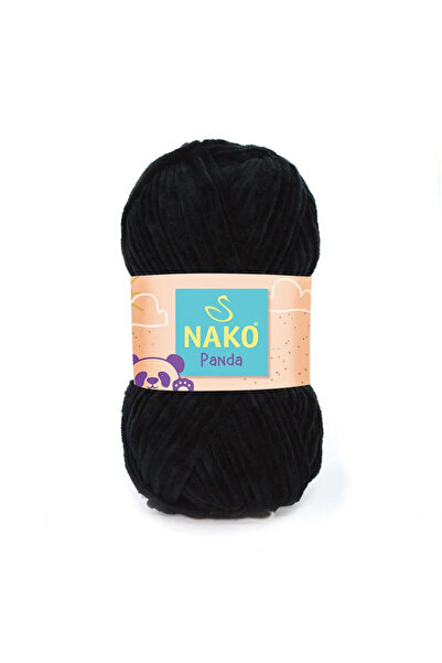 NAKO Panda Velvet Hand Knitting Yarn - 3087 Black