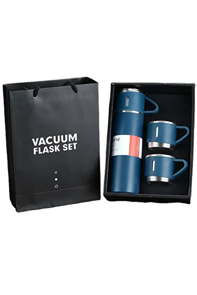 DEMPOWER Vacuum Flask Set Hot&Cold 3 Bardaklı Termos