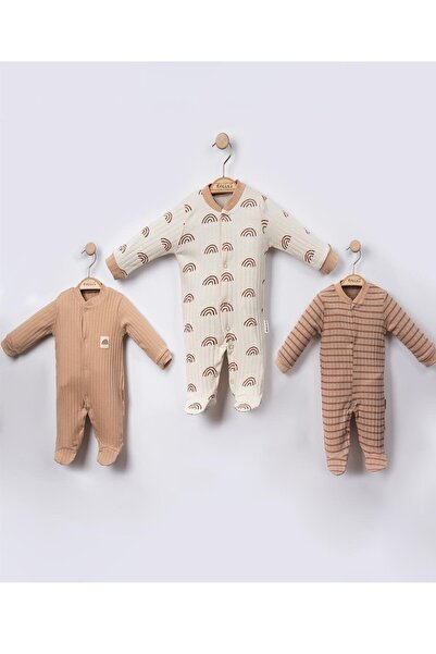 dubi baby Coffee foam rainbow unisex baby 3-piece romper