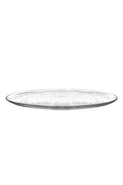 Tiesa Home DRN880 Round Glass Serving Cake Serving Plate Presentation Holder 35cm