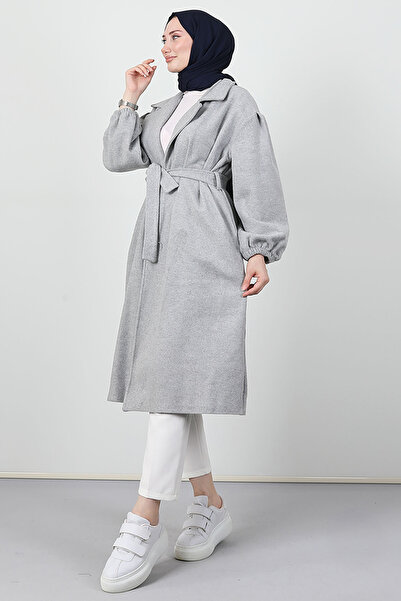 Giza Giyim Asuman Stamp Coat Gray