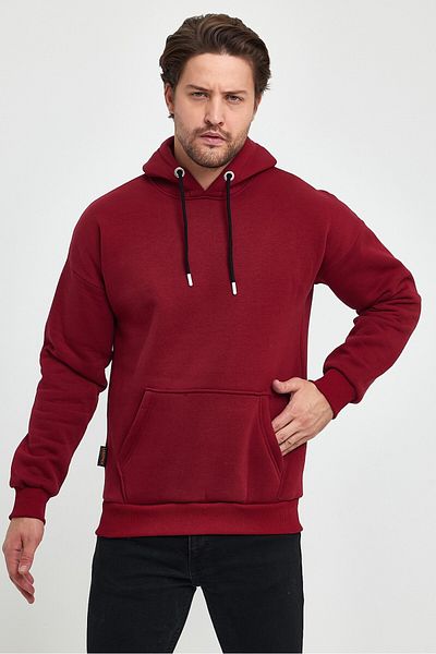 Minharir Regular Fit Hooded Kangaroo Pocket Cotton Sweatshirt