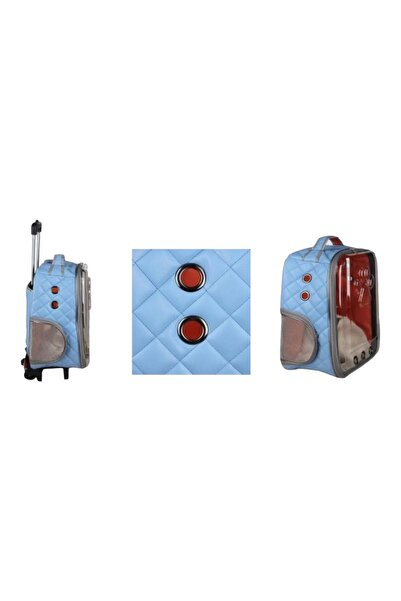 Petbag ÇEKÇEKLİ TEKERLEKLİ KEDİ KÖPEK TAŞIMA ÇANTASI /VALİZİ/SIRT ÇANTASI