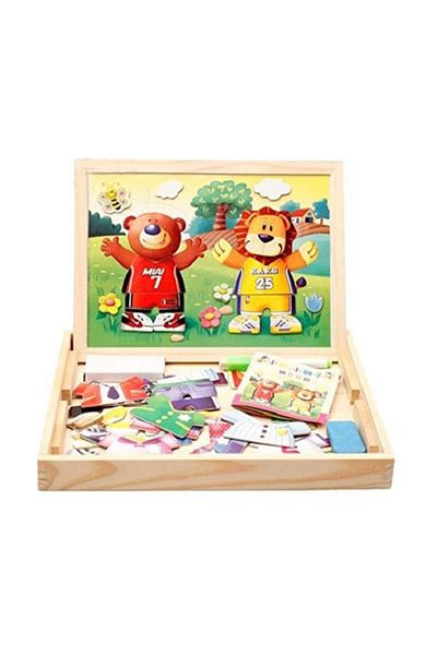Okçu Educational Magnetic 30 Cm Double Sided Wooden Writing Board