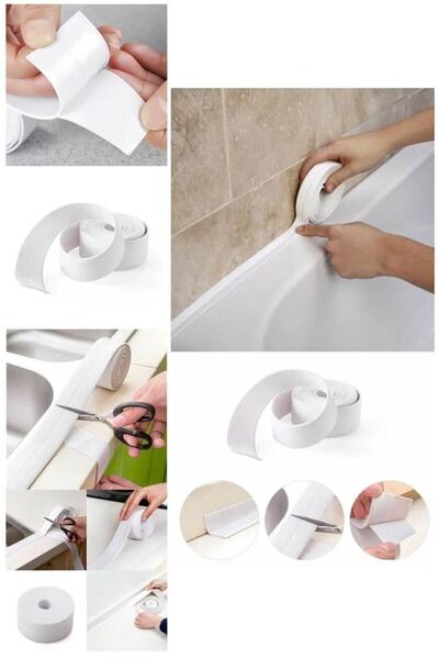 TechnoStation Su Sızdırmaz Geçirmez Bant Lavabo Küvet Kenar Bandı Küvet Duş 3,2 M