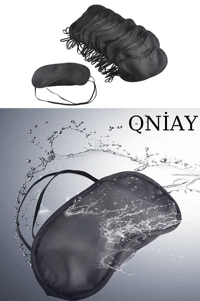 QNİAY Лента за очи, лента за сън, 12 броя, маски за очи, блокиращи светлината, за къмпинг на открито