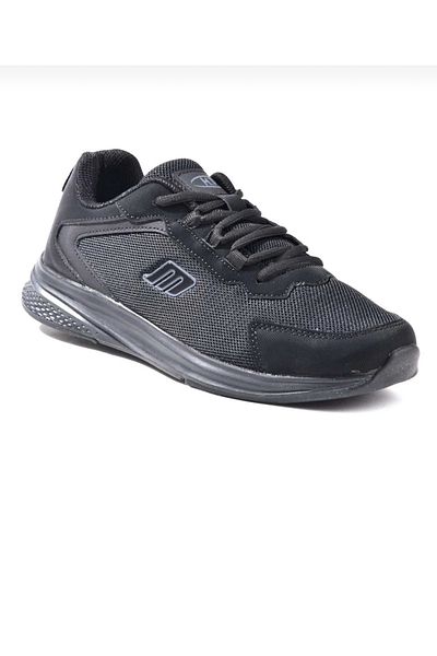 M.P. MP 1047 Pantofi de mers ortopedic cu șireturi unisex, negri, pantofi sport zilnici