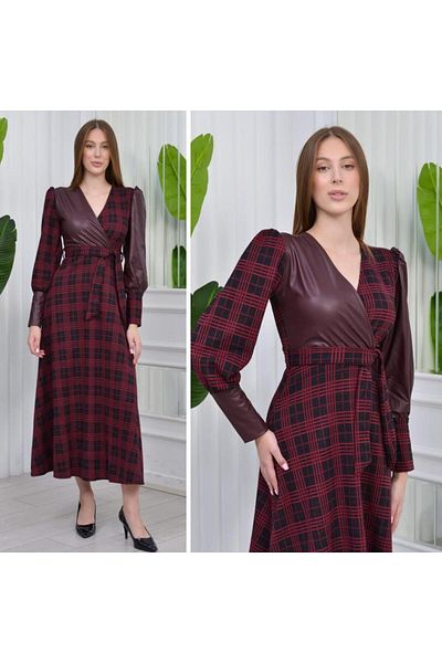 CİXAPLE Leather Piece Dress