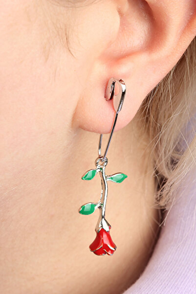 depozoom Şahmaran Şahsu Ilhamlı Küpe Kırmızı