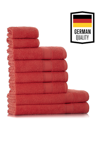 Tuiste Комплект кърпи за лице и баня, червено знаме, 2 бани кърпи, 4 кърпи за...