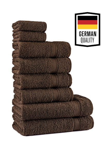 Tuiste Hediyelik Havlu Takımı Kahverengi, 2 Banyo Duş 4 El Yüz 2 Küçük Mutfak