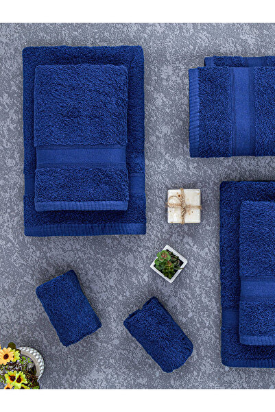 Tuiste Набір рушників Berber Lacivert, 2 для ванної кімнати, 4 для рук, 2 маленькі для кухні