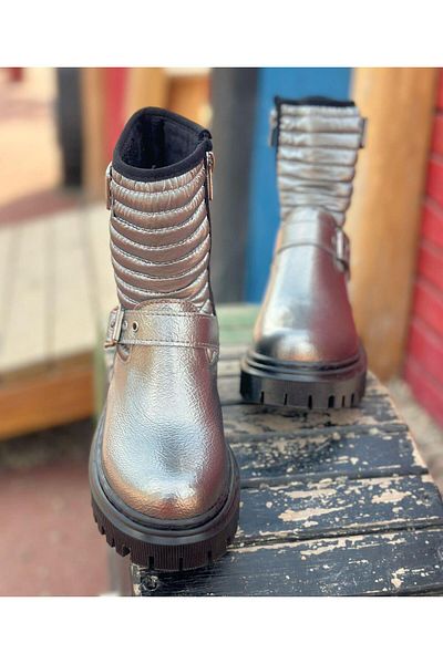 Surpie Shoes Κοριτσίστικες μπότες, Παιδικές μπότες με αντιολισθητική σόλα, Παιδικές μπότες με φερμουάρ