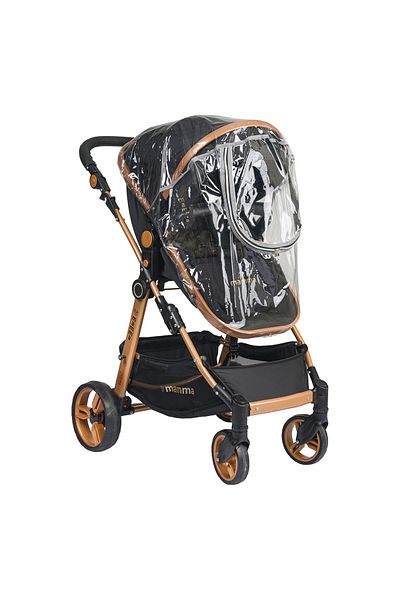 Mamma Zippered Luxury Travel Baby Stroller + Baby Carrier Rain Cover Set ( Fits All Travel Cars)