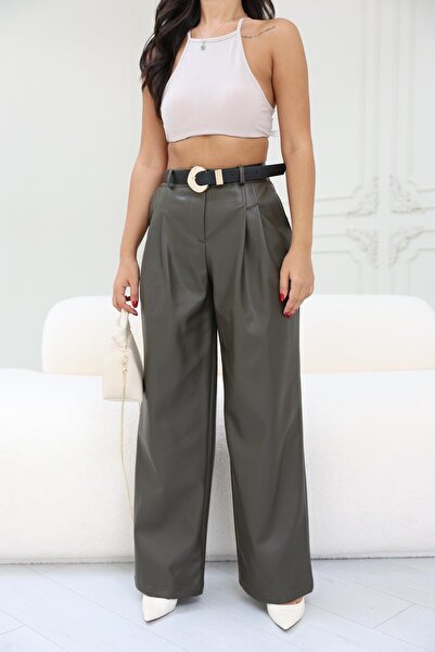 mavi pencere Mat Deri Palazzo Pantolon