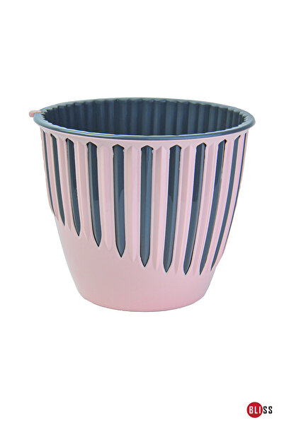 Bliss 2 Adet 1,9 lt Plastik Dekoratif Gül Kurusu Renk Piyano Saksı