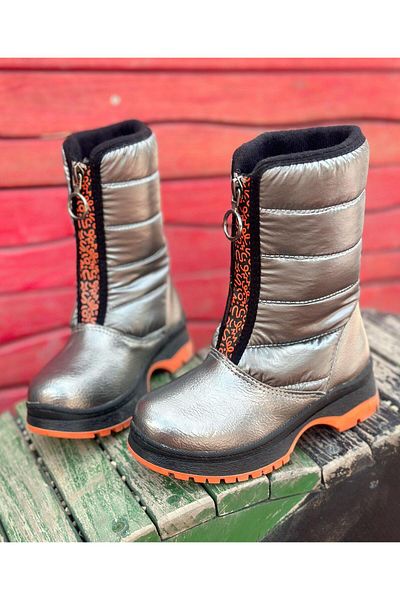 Surpie Shoes Girls' Boots, Zippered Kids' Boots, Lightweight and Non-Slip Sole Kids' Boots