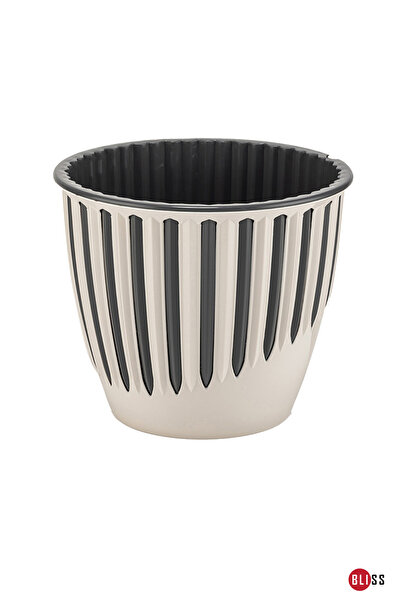 Bliss 2 Adet 1,4 Lt Plastik Dekoratif Kırık Beyaz Renk Piyano Saksı