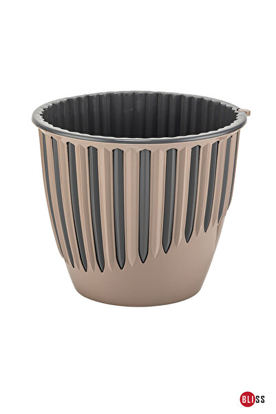 Bliss 1,4 lt Plastik Dekoratif Mocha Renk Piyano Saksı