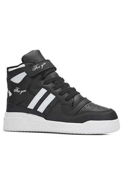 İmerShoes Чорно-білі кросівки для хлопчиків - на липучках, зі стрічковим візерунком, 105