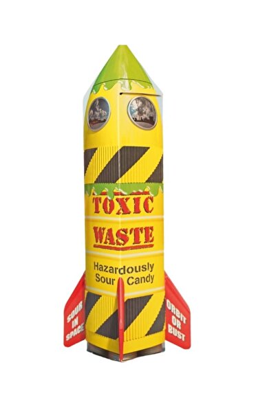 Toxic Waste Toxıc Waste Hazardously saur Candy Füze Şekli 3 adet * 42 gr