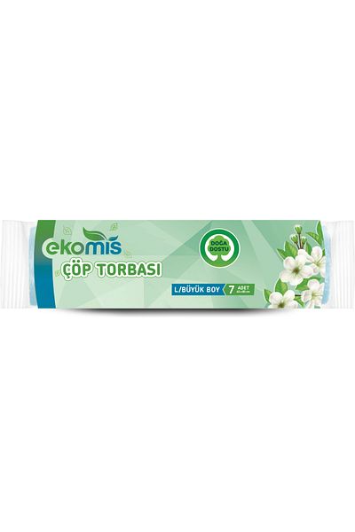 Ekomis Large Size 7 Pieces Garbage Bags 65x80 Cm 5 Pack 35 Pieces