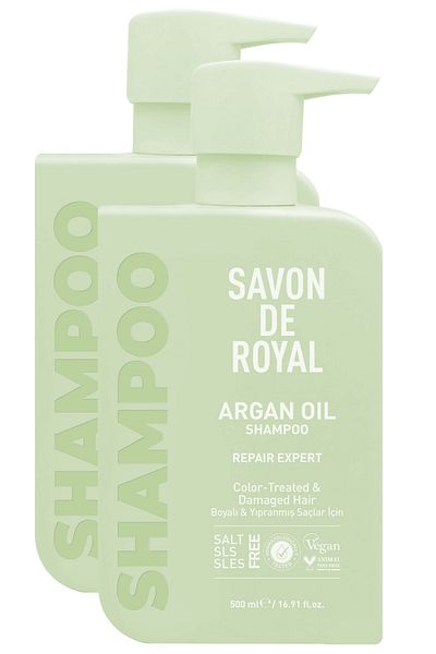 Savon De Royal Miracle Shampoo 500 ml 2 Pieces |   Dyed and Damaged Hair |   Repair Expert |   Argan Oil