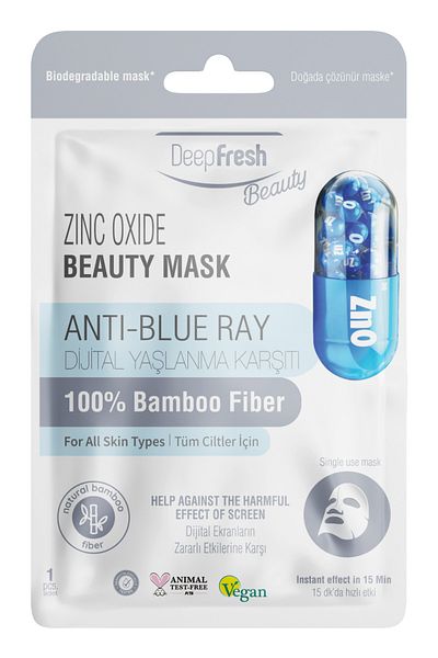 Deep Fresh Digital Anti-Aging Paper Mask |   Zinc Oxide |   Anti Blue Light