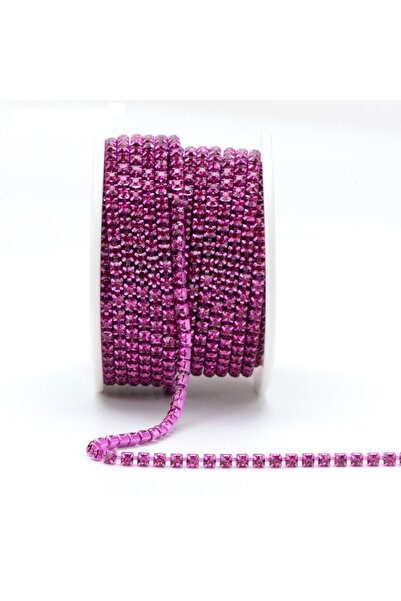 SEGRETO Ss 12 Kristal Taşlı Şerit Zincir 2 Mm 10 Yard