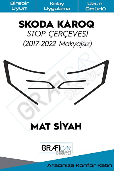 GRAFİCAR ملصق إطار إيقاف سكودا كاروك - رقائق طويلة الأمد 2017-2021 / حافظة مت...