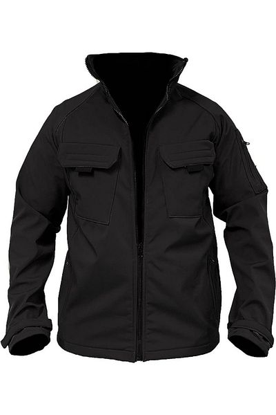GENIUS STORE Store Men's Softshell Sports Coat with Fleece Water and Windproof Pocket Outdoor Combat Coat