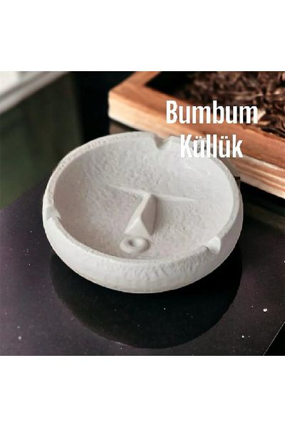 ARALMİNİAVM Luxury Ashtray Bumbum Ash Tray - Amazing Face Decorative Object Figurine