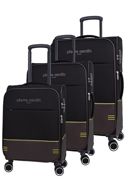 Pierre Cardin Ultra Light Hafif Lüx Kumaş 3'lü Valiz Seti PC8200