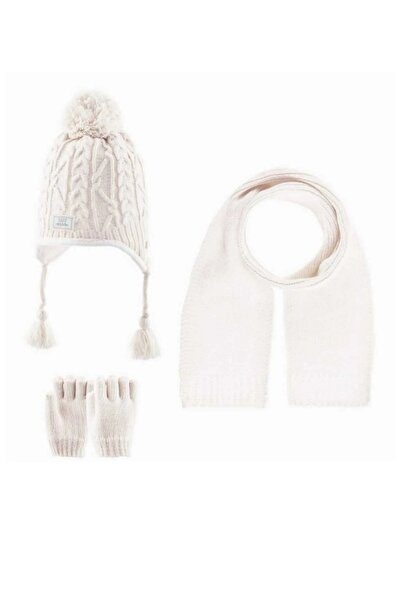 Kitti KİTTİ ATKI BERE ELDİVEN TAKIM 3'LÜ SET 1-4 YAŞ KIZ ÇOCUK İÇİ POLARLI