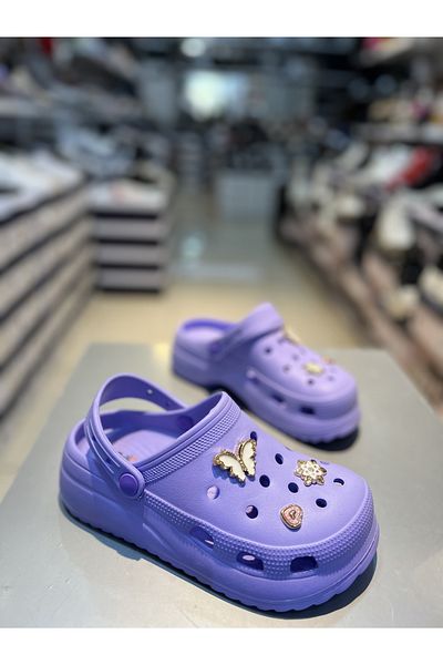 Akınal Bella High-Sole Stoned Women's Slippers