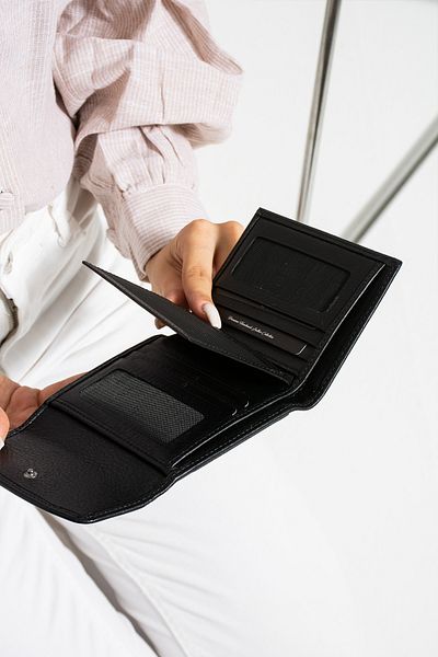 Grande Granda 2614 Genuine Leather Women's Wallet Multi-Compartment Stylish Design Black